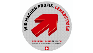 Pfeil-Logo Lehrbetrieb, wir machen Profis.